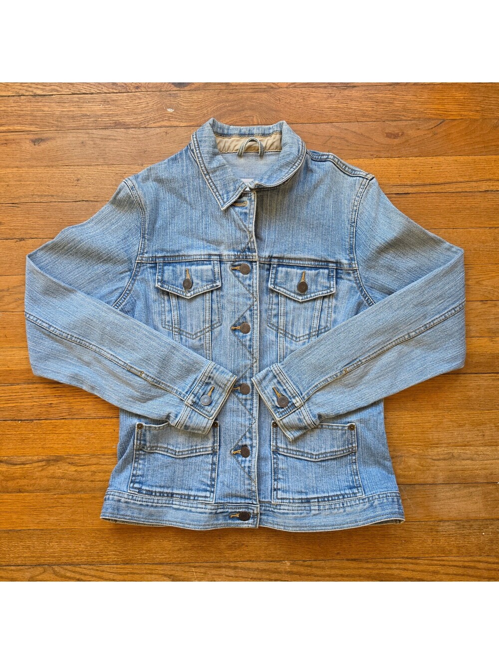 Vintage Eddie Bauer light wash denim jacket